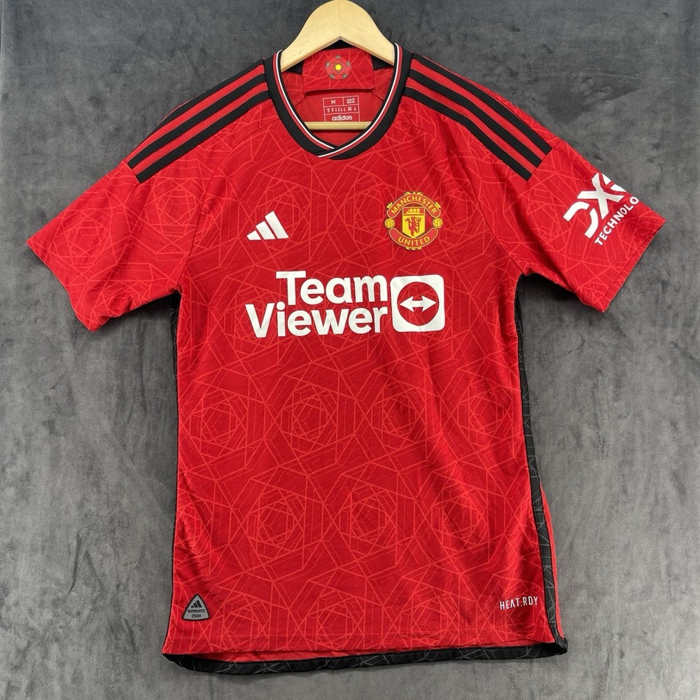 Adidas Manchester United Home Jersey 2023 2024 Heat.RDY Men M Slim Fit Red